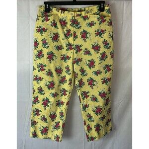 Lauren‎ Ralph Lauren Womens Size 14 Yellow Floral Capris